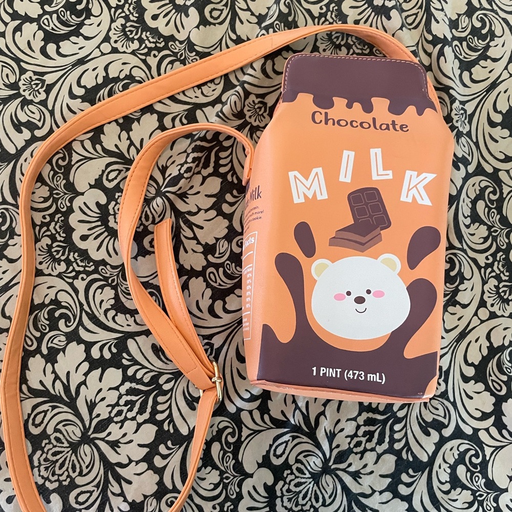 Chocolate Milk Carton Kids Crossbody Bag